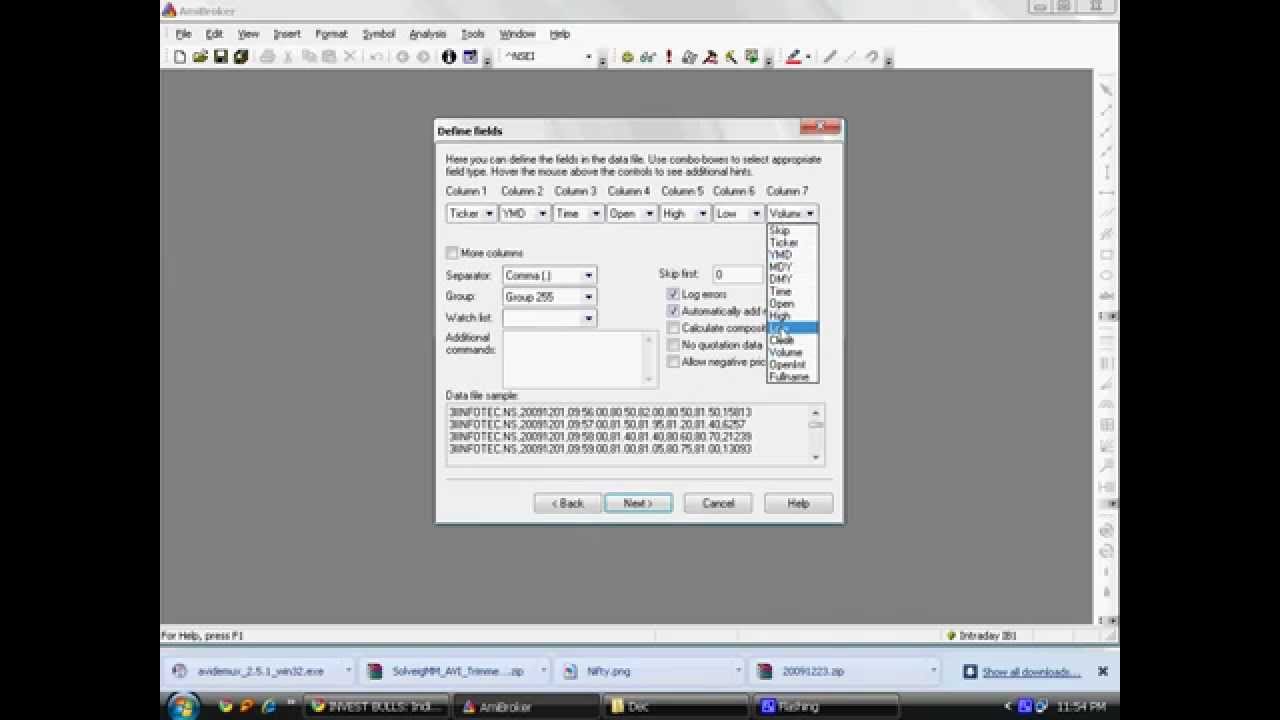 NSE - IEOD Setup - Amibroker Database
