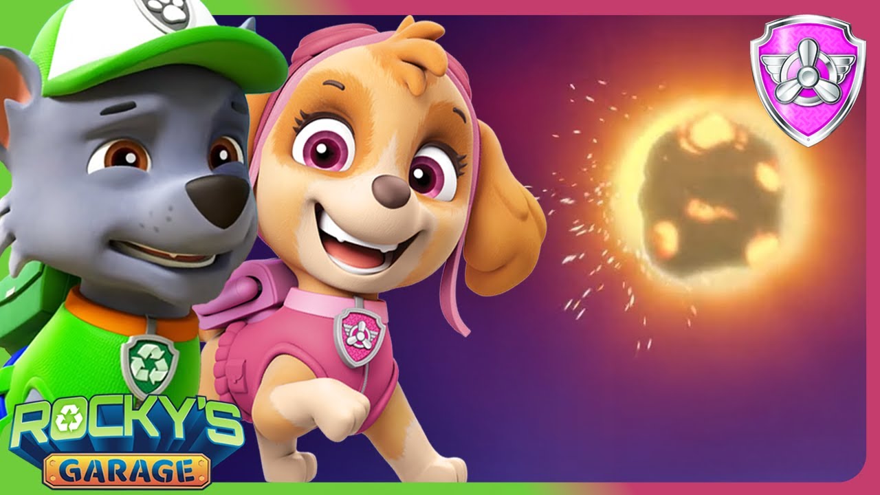 Rocky’s Recycling Rescue: Building a Meteor Slingshot with Skye High Above | Rocky's Garage