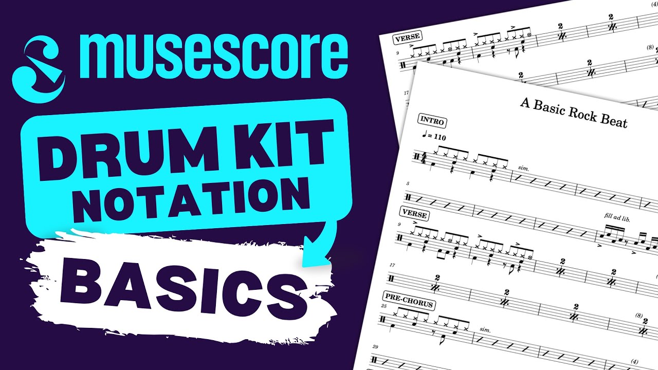 How To Write Drum Parts in MuseScore 4.6 | COMPLETE BEGINNER GUIDE