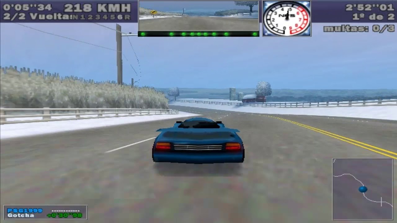 Need For Speed 3 Hot Pursuit (PC) Persecución #11 (Country Woods) Español