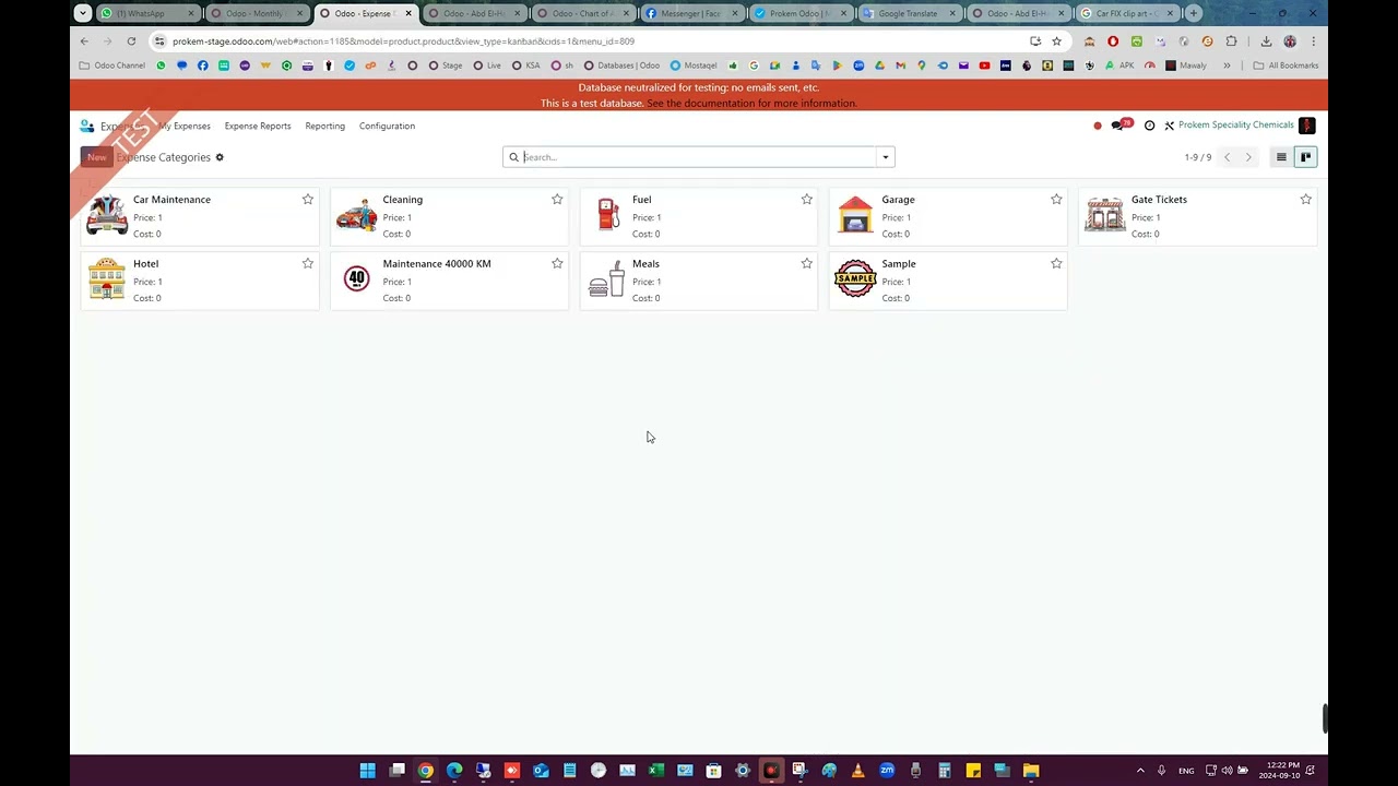 Expenses Case Study - Odoo - نظام المصروفات
