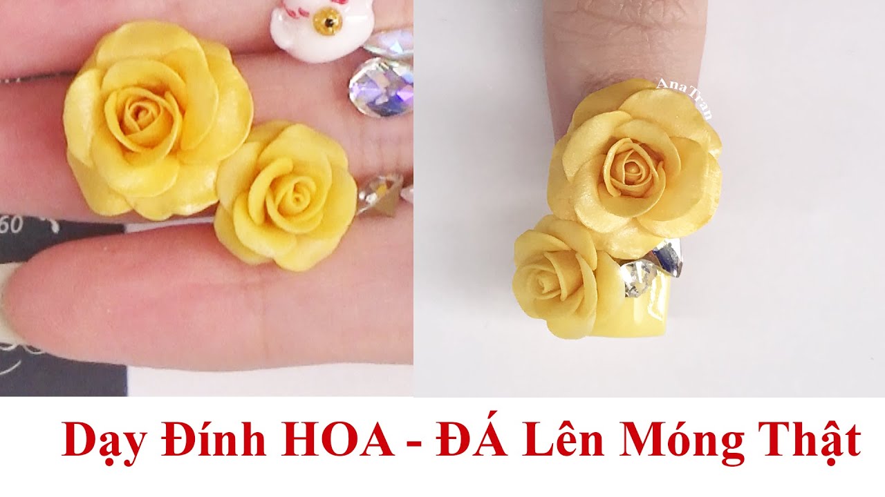 Cách Gắn Hoa Bột Lên Móng Siêu Chắc
