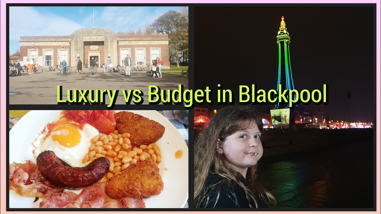 Expensive hotel VS budget hotel Blackpool & Art deco cafe in Stanley park