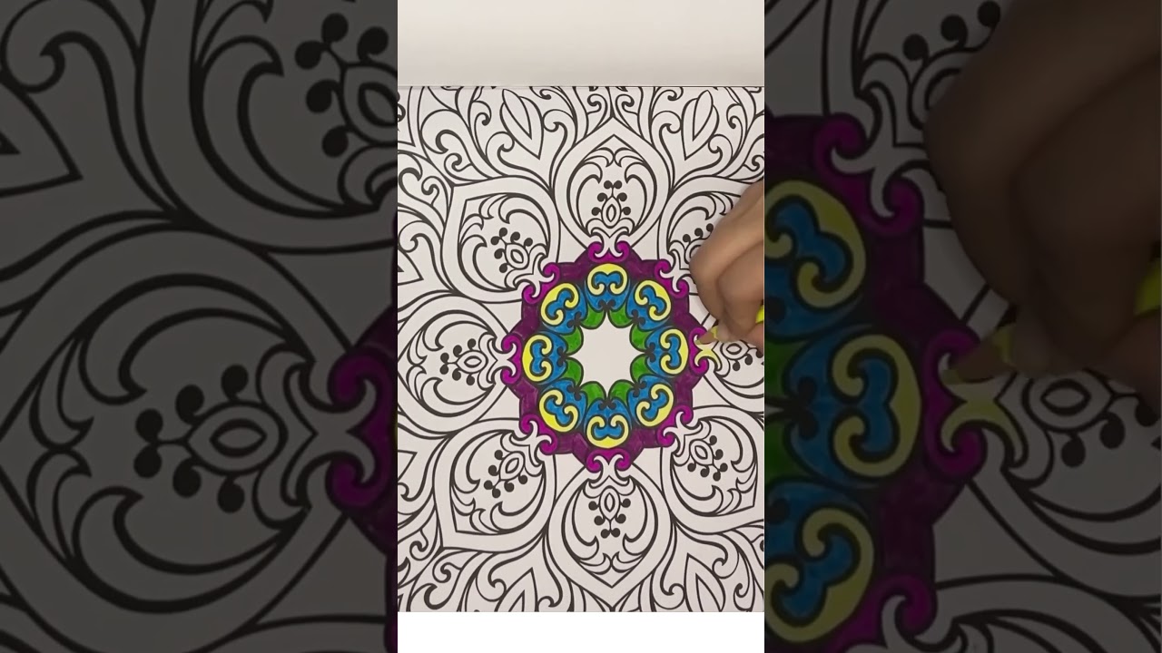 Mandala Art | Stress Relief Art 🎨 #artshorts