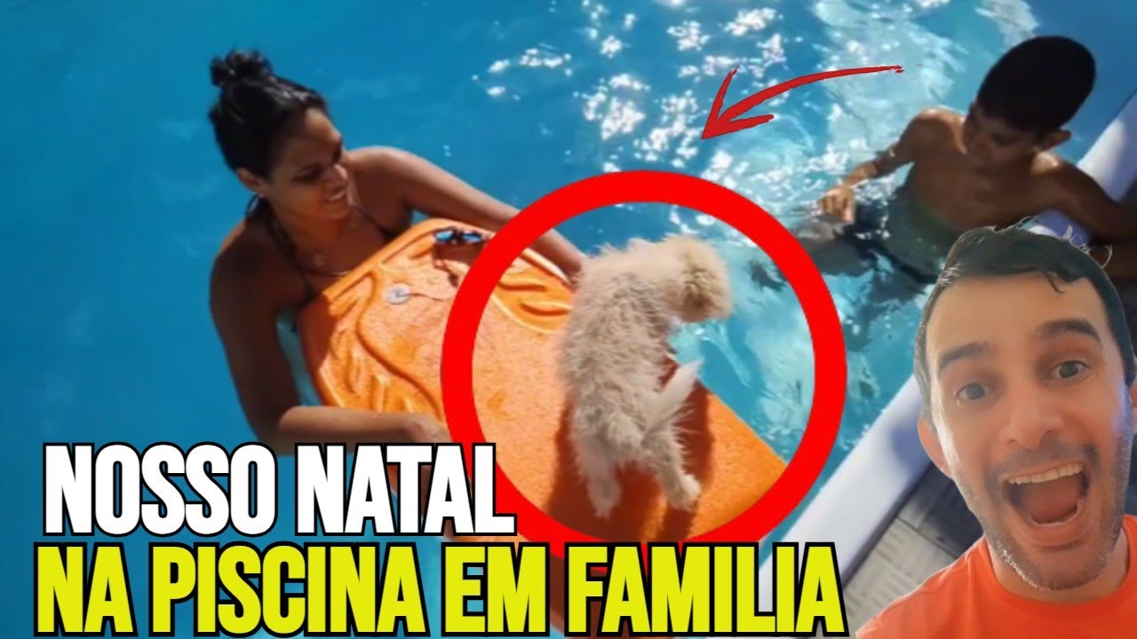 VLOG DE NATAL: Piscina, diversão e o Apolo aprontando na prancha!