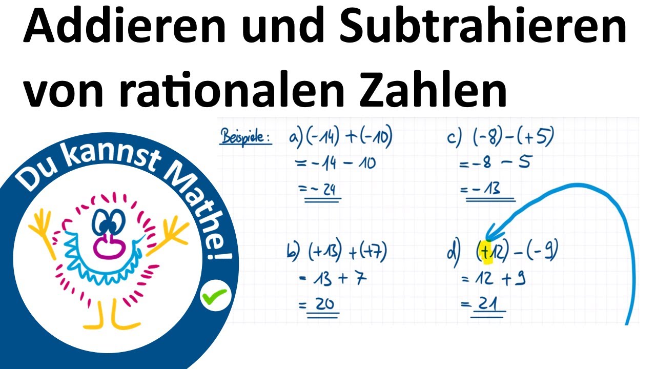 Addieren und Subtrahieren von rationalen Zahlen