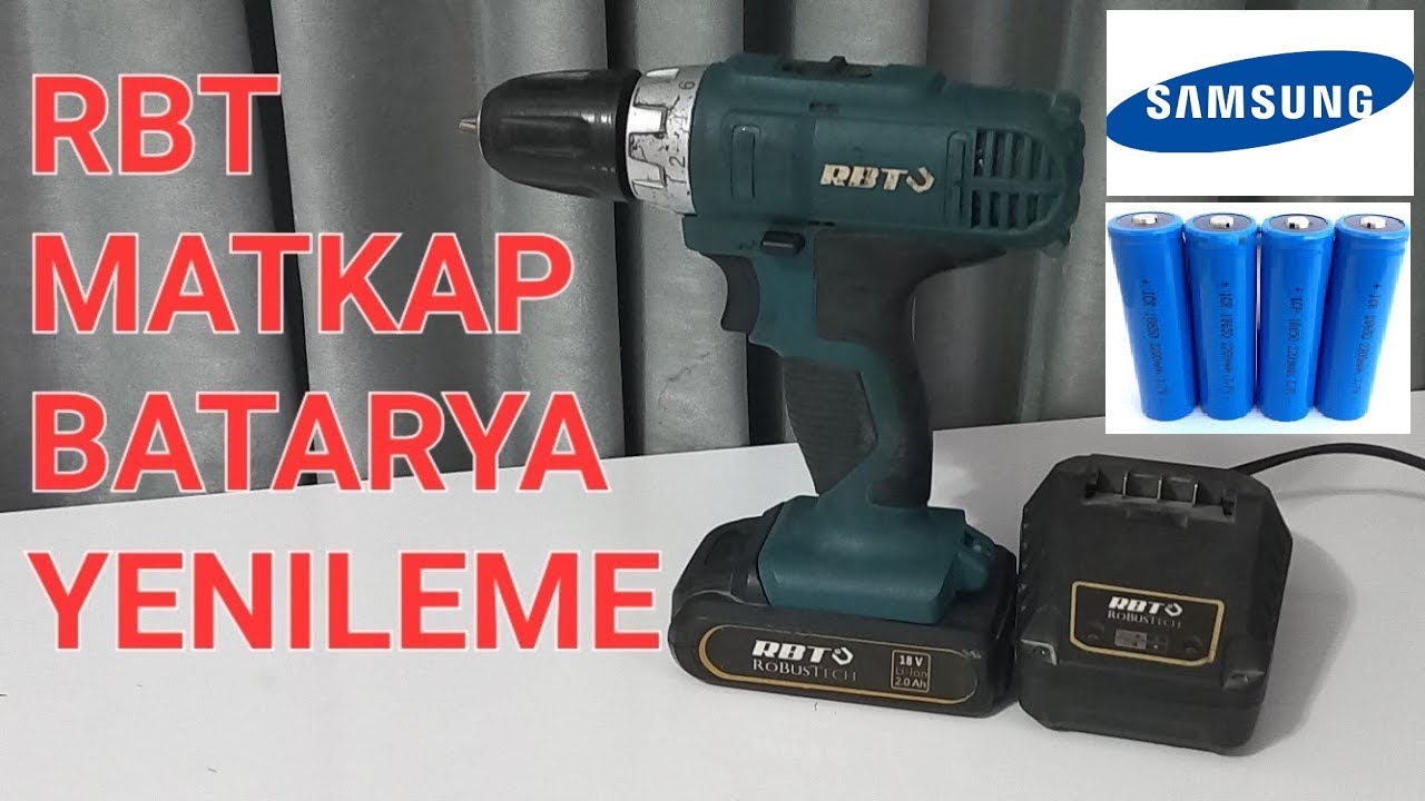 RBT Robustech Şarjlı matkap batarya yenileme 
