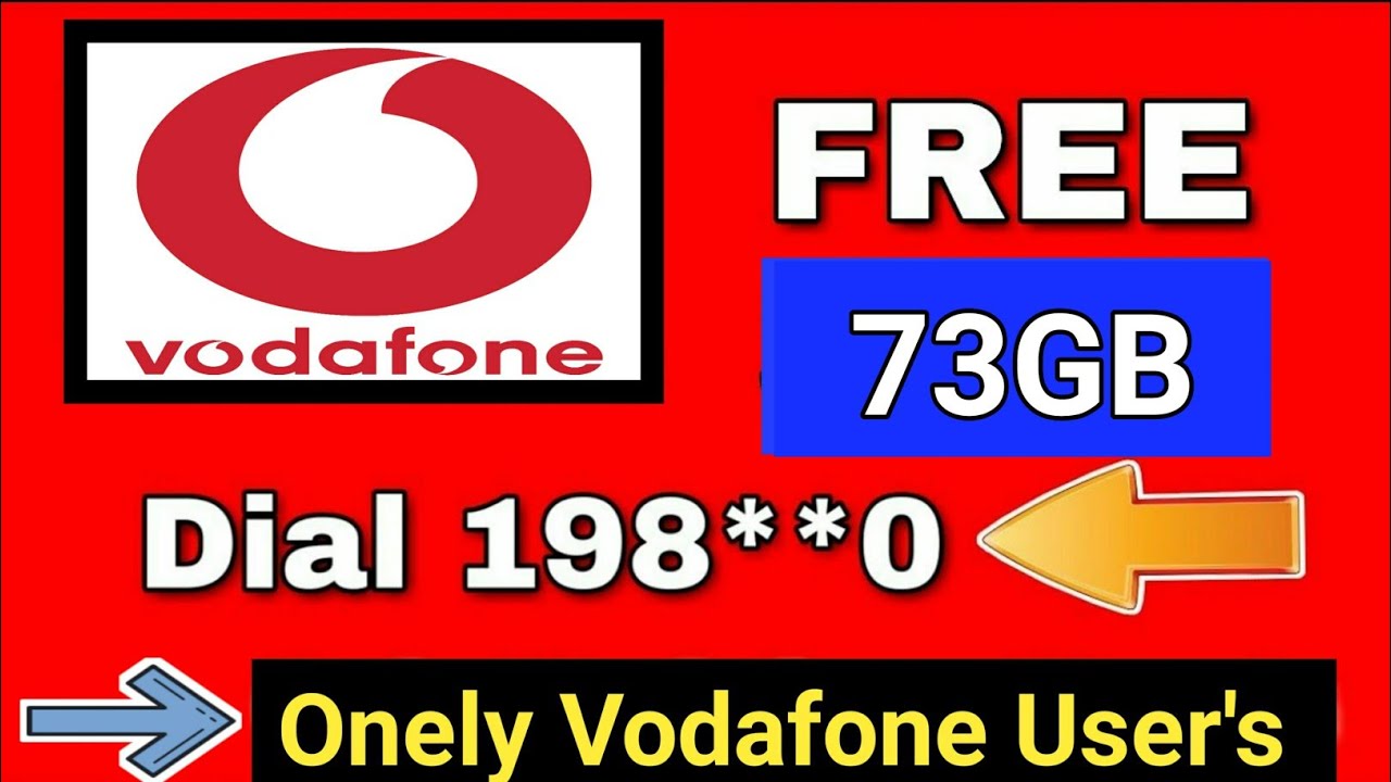 Vodafone Free 73GB 4G Data Offer 2020 | Vodafone Free Internet Trick | Vodafone Free Data Code 2020