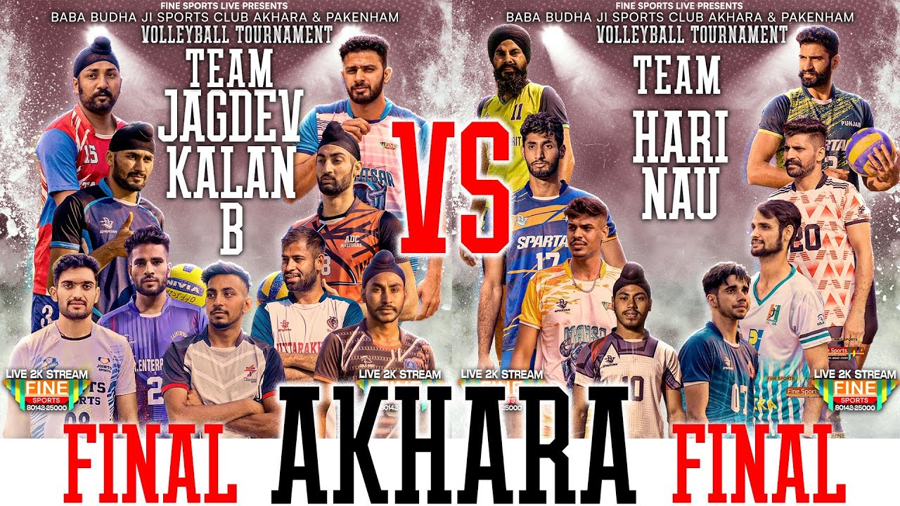 FINAL ||  JK B vs HARI NAU || VOLLEYBALL TOURNAMENT LIVE AKHARA (JLR) || @FineSportsLive