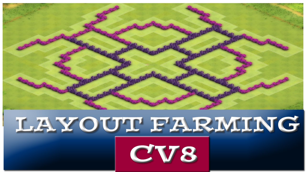 Cv8 Layout de FARM Top - Usado e aprovado! - CLASH OF CLANS