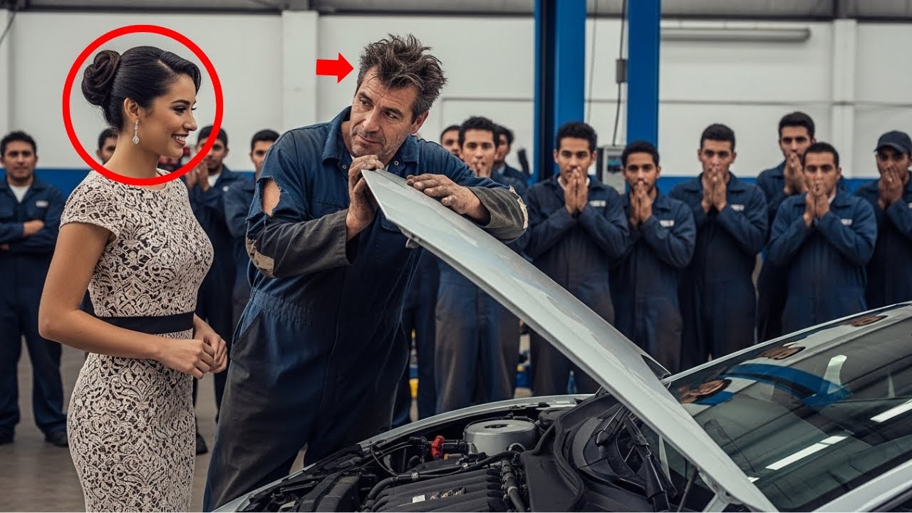 50 especialistas renunciaron al Lamborghini de la millonaria… el pobre mecánico llegó todo cambió y…