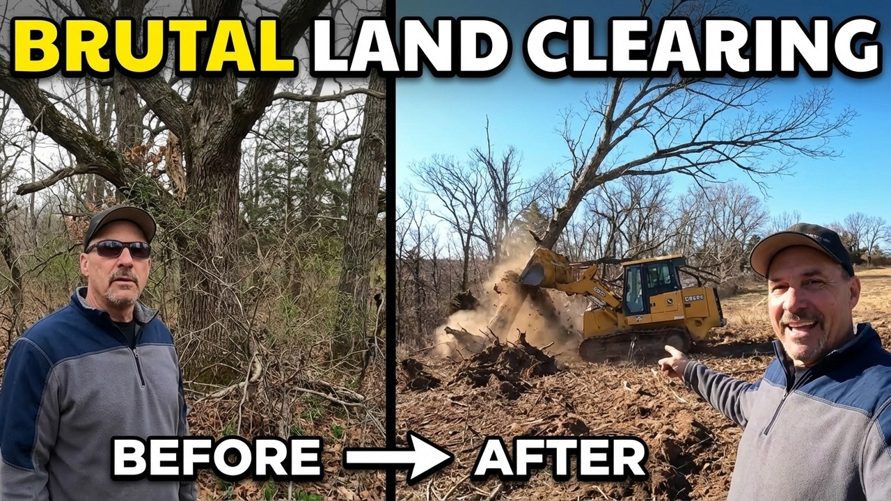 Brutal Land Clearing | This 20 Year Old Dozer DOMINATES
