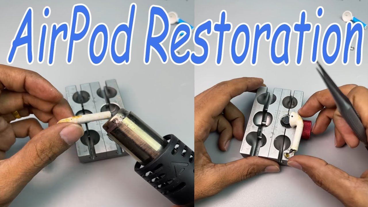 ឆ្នៃកាស AirPod ដែលចាស់អាចធ្វើអោយថ្មីវិញបានដោយកូនខ្មែរម្នាក់😂 | AirPod Restoration #ios #repair