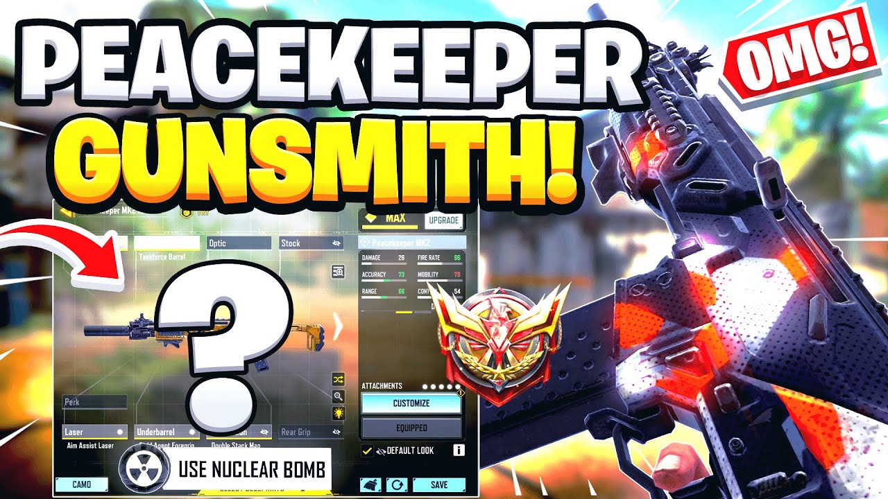 The most BROKEN Peacekeeper Gunsmith Build in COD Mobile SEASON 8 | BEST PEACEKEEPER Attachments