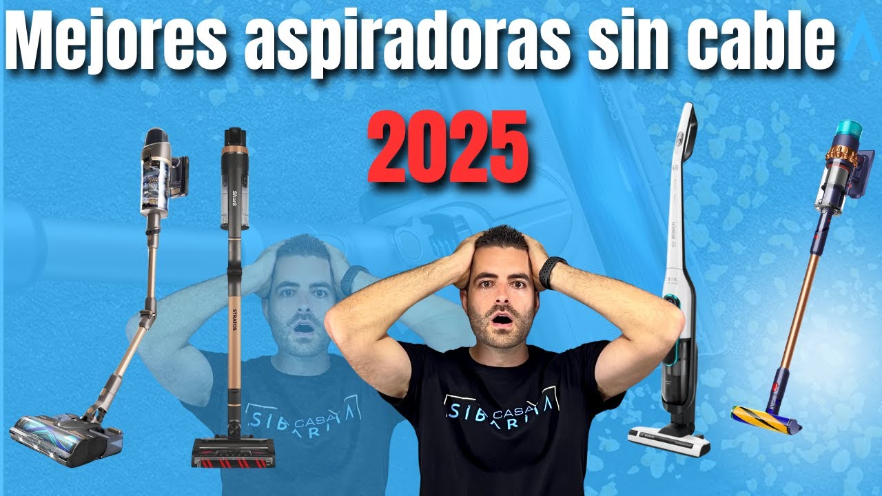 ✅Mejores aspiradoras sin cable (tipo escoba) 2025 ▶ Comparativa