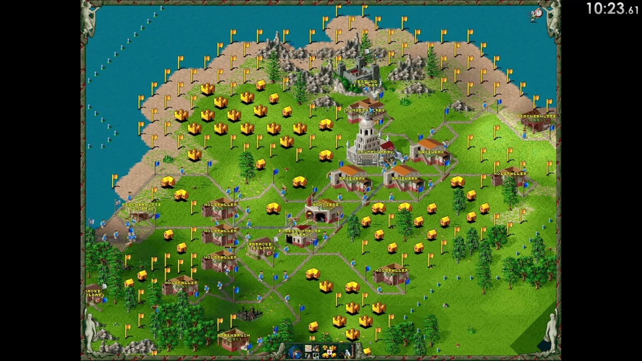 The Settlers II - Speedrun - The Snake (Level 7) in 29m 57s