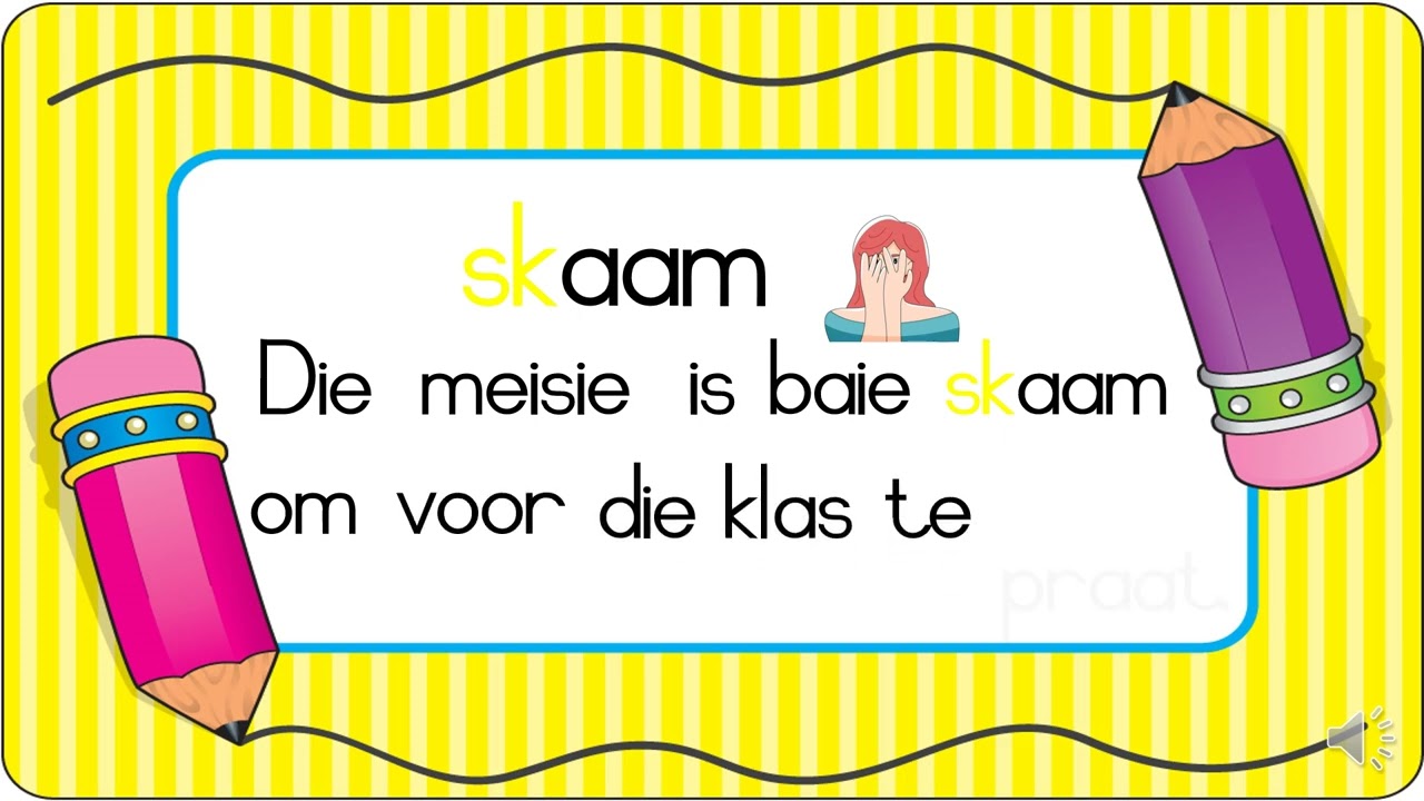 Graad 2 Klanke : sk-  woorde