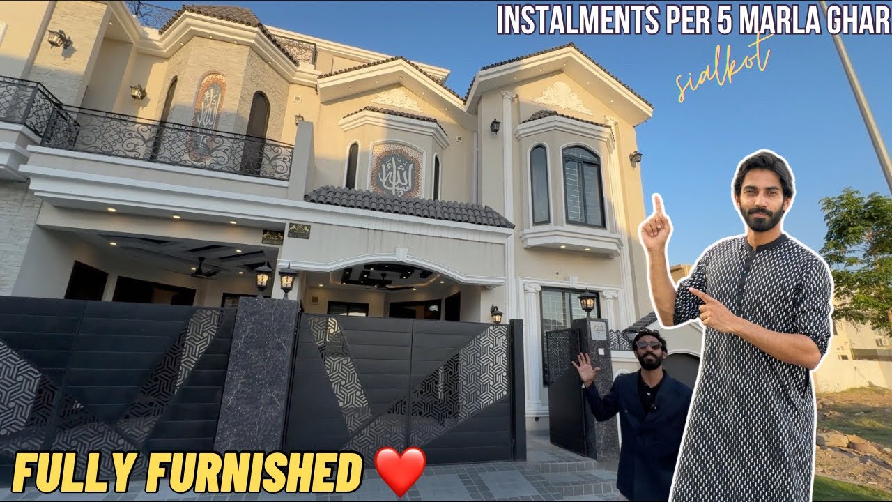 Furnished 5 Marla ULTRA-LUXURIOUS SPANISH House For Sale on INSTALMENTS in SIALKOT