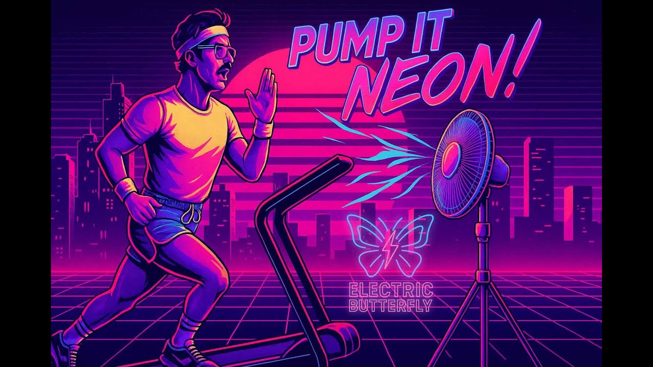 Pump It Neon - Electric Butterfly |  80s Gym Vibes!