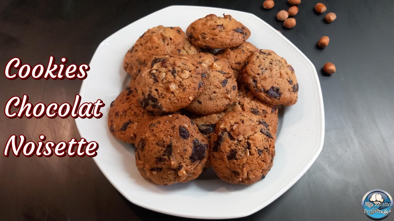 Recette COOKIES CHOCOLAT NOISETTES facile et rapide 😋👌🍪
