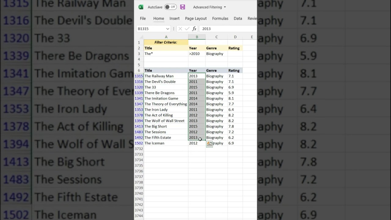 Learn Excel: Advanced Filtering #excel
