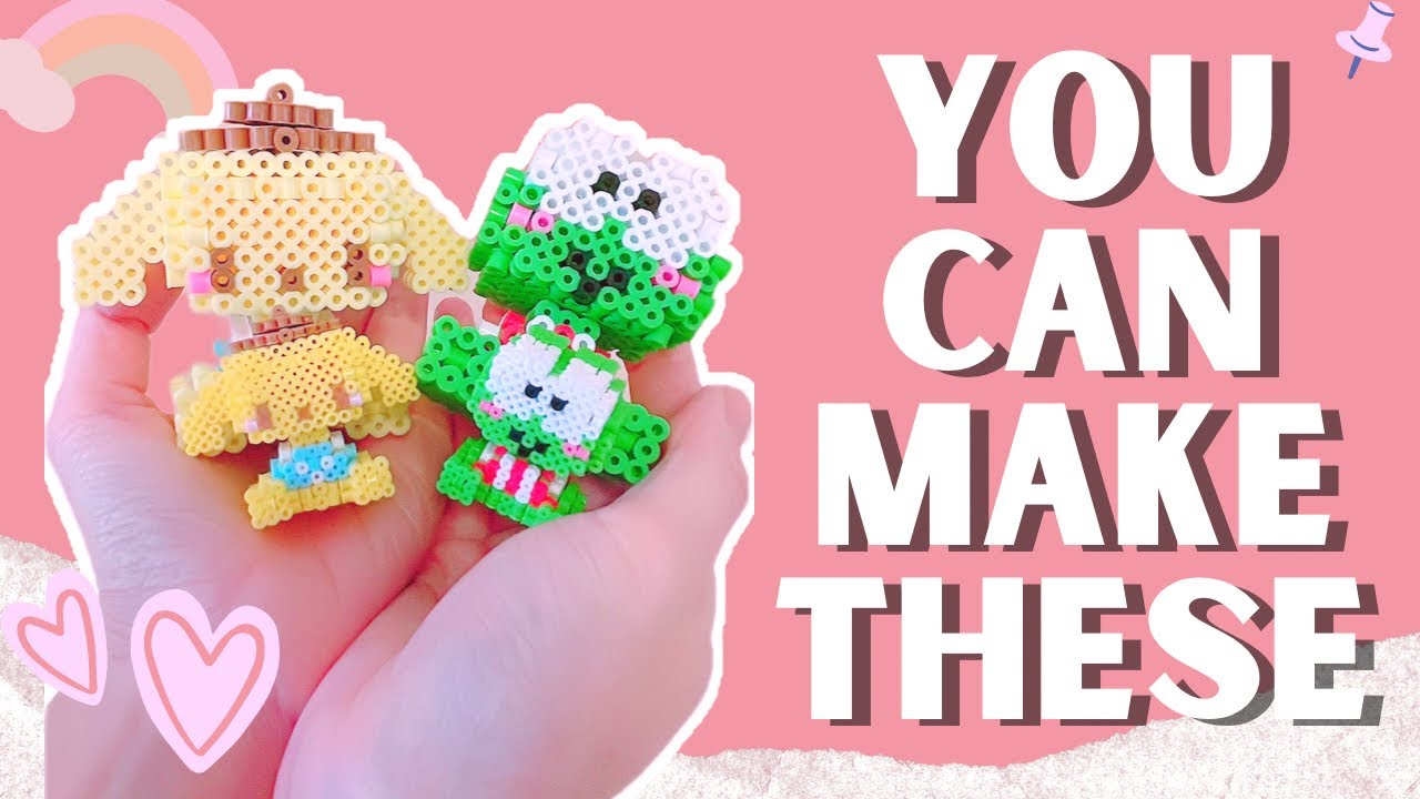 MAKE THESE Pompompurin & Keroppi 3d perler beads art | tutorial