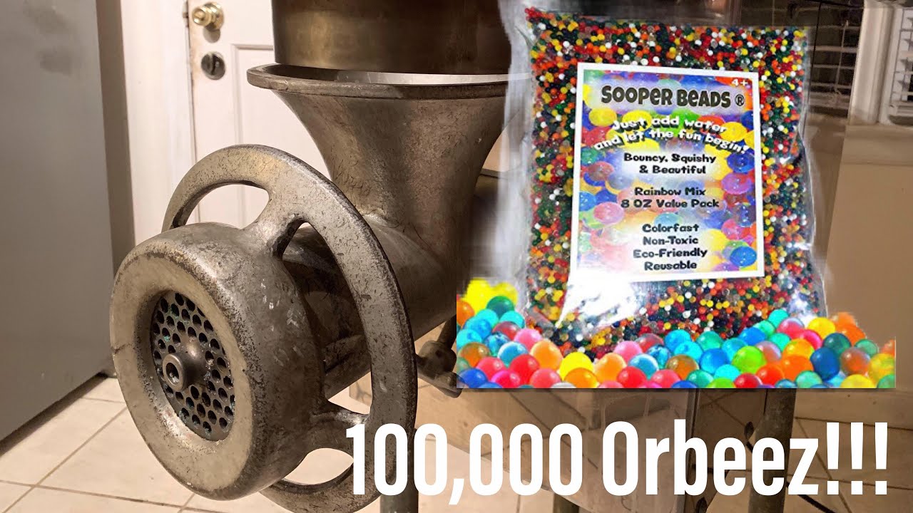 Experiment Meat Grinder vs 100,000 Orbeez Balls!!!
