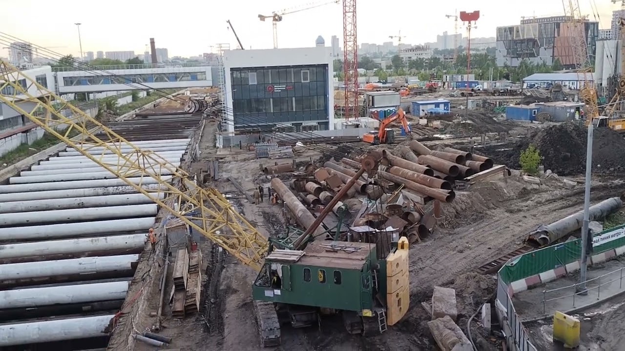 Строительство станции метро Зил Троицкой линии 01.08.2023