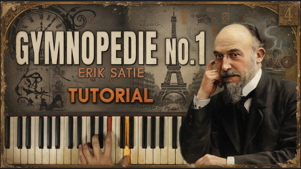 GYMNOPEDIE no. 1 by Erik Satie | Piano Tutorial (Part 1) Slow, Detailed