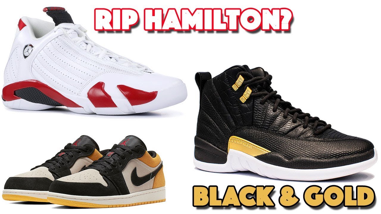 AIR JORDAN 14 RIP HAMILTON (CANDY CANE?) JORDAN 12 BLACK GOLD WITH REPTILE PRINTS AND MORE