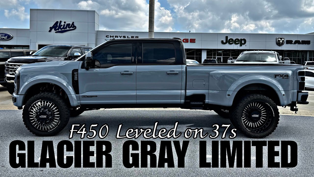 GLACIER GRAY Akins Ford F450 LIMITED CUSTOM Super Duty COMPARISON-24 vs 26