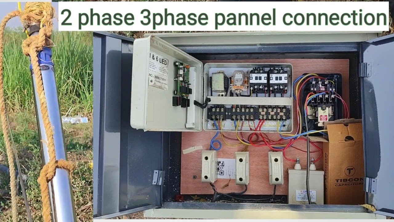 2 phase 3 phase pannel box connection v4 submersible Run on 2 phase 3phase pannel