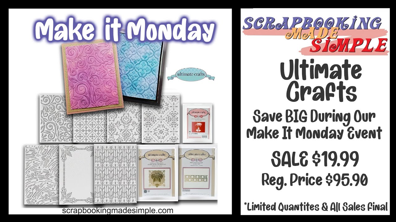 Make It Monday Event featuring Ultimate Crafts! 1 Exclusive Bundle, Value Priced at only $19.99
