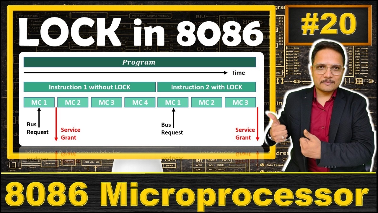 LOCK Signal in 8086 Microprocessor: Detailed Overview and Examples