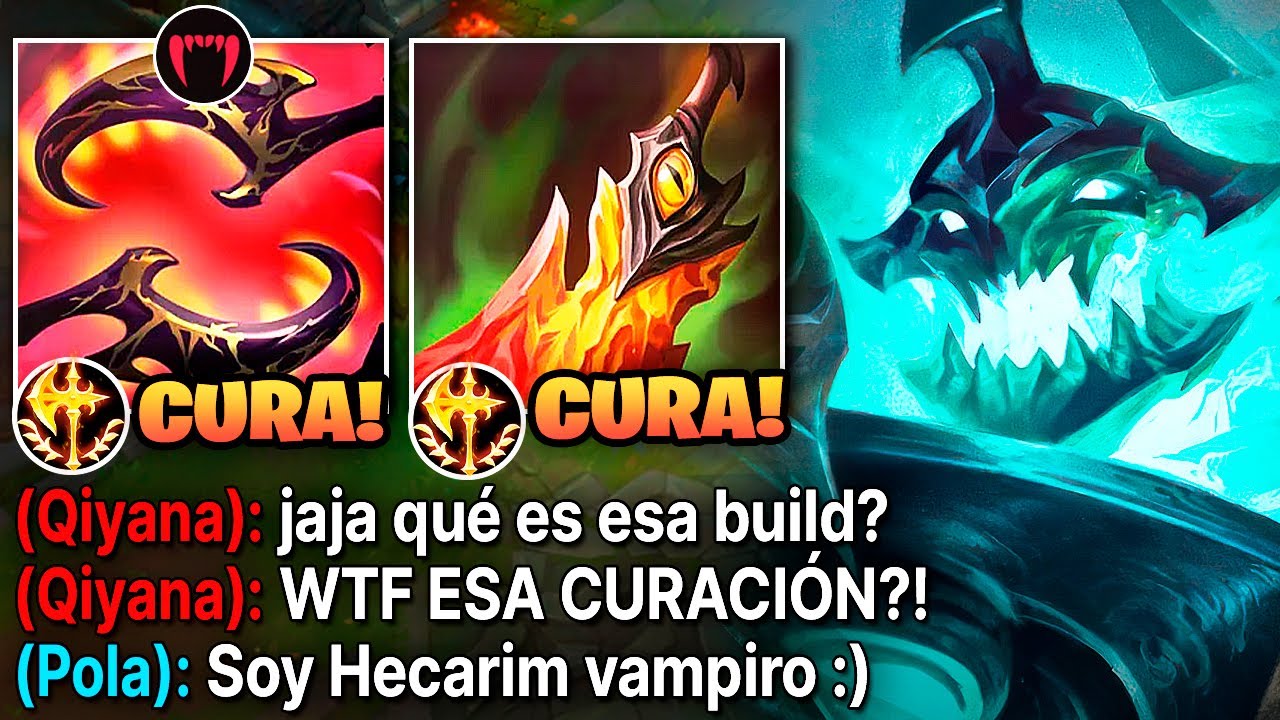 Hecarim pero cada Q cura el 80% de vida con esta build de omnivampirismo