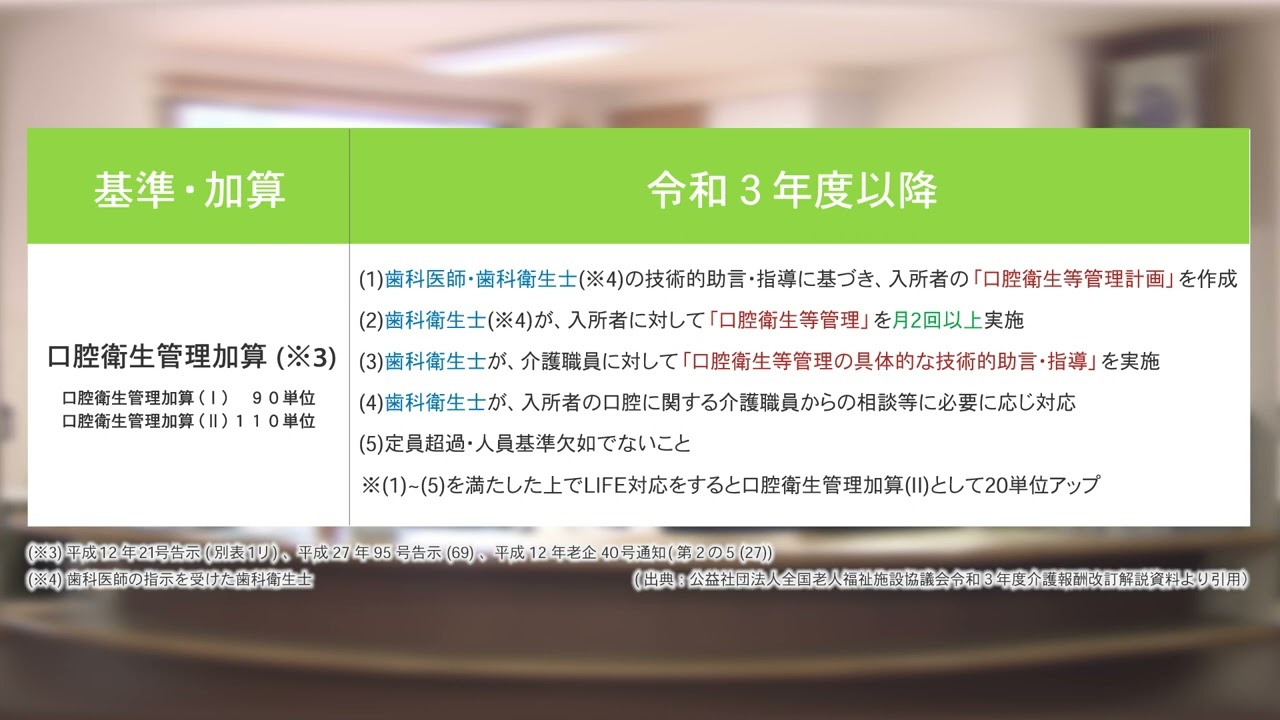 令和６年４月１日から実施が義務化される「口腔衛生の管理」について
