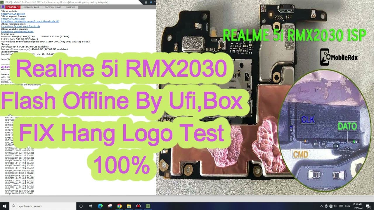 Realme 5i RMX2030 Hang On Logo Flash Offline Fix Via UFI,BOX