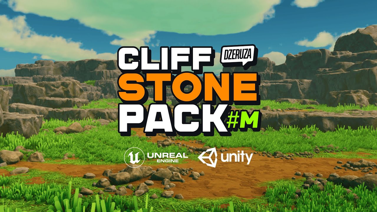 CLIFF STONE PACK M - Free Stylized Game-Ready Assets For Unity HDRP