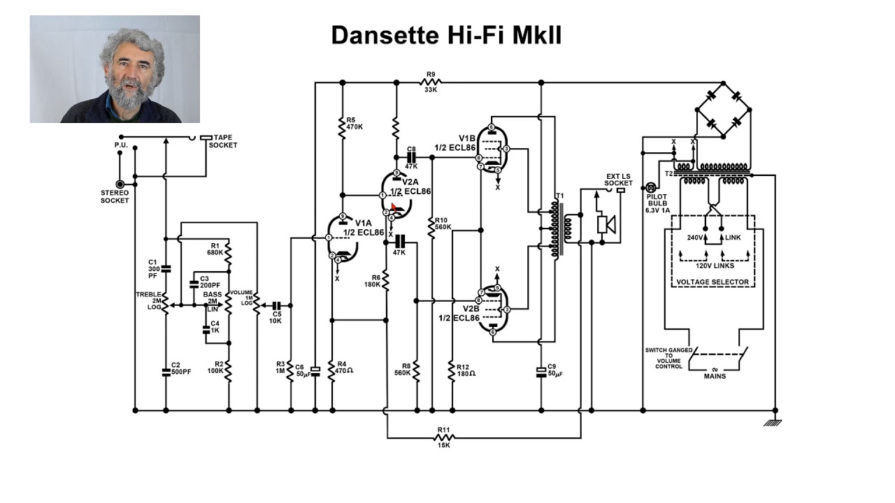 Valve Amplifier Study 004: Dansette HiFi Mk.2, Twin ECL86 Push-Pull Circuit (circa 1957-1964)