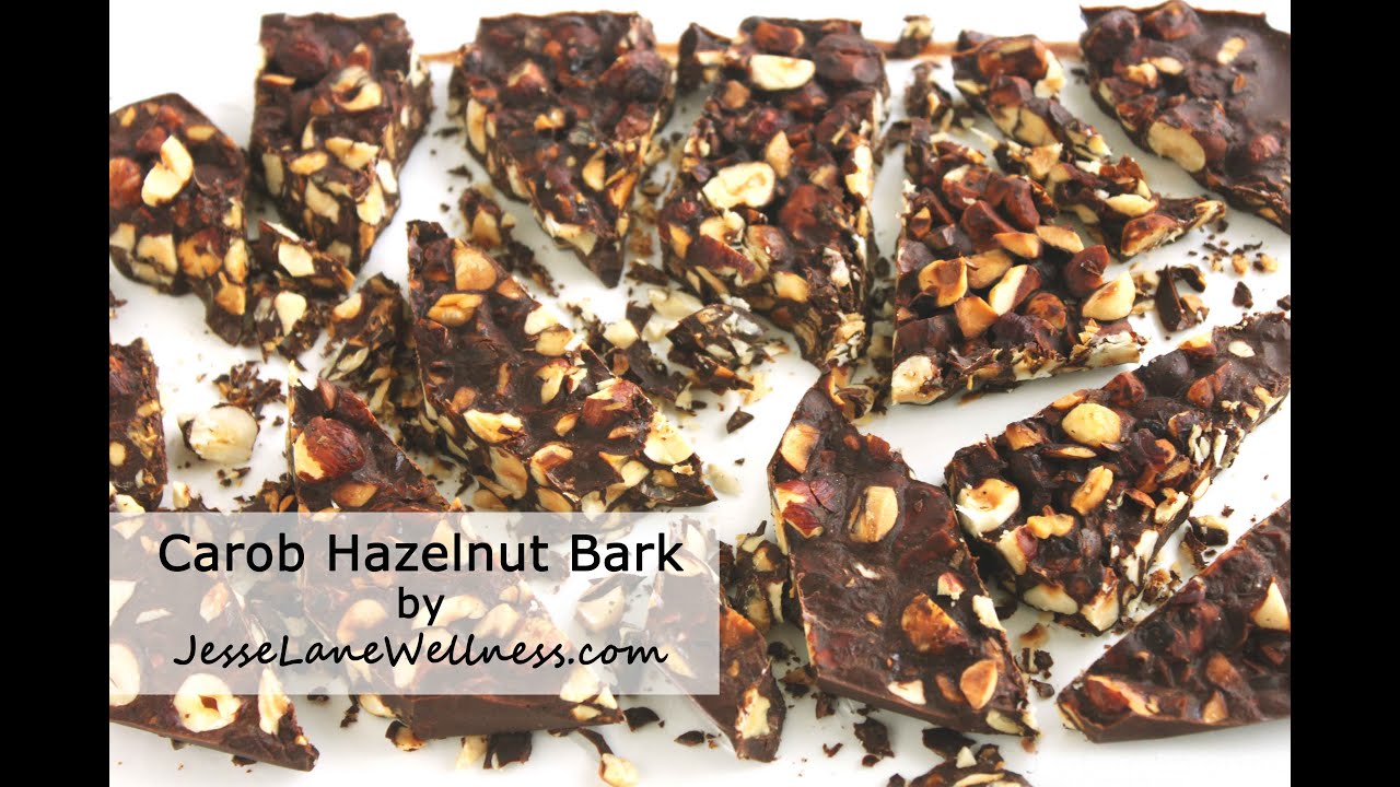 Carob Hazelnut Bark Recipe (vegan, sugar-free, paleo, gluten free)