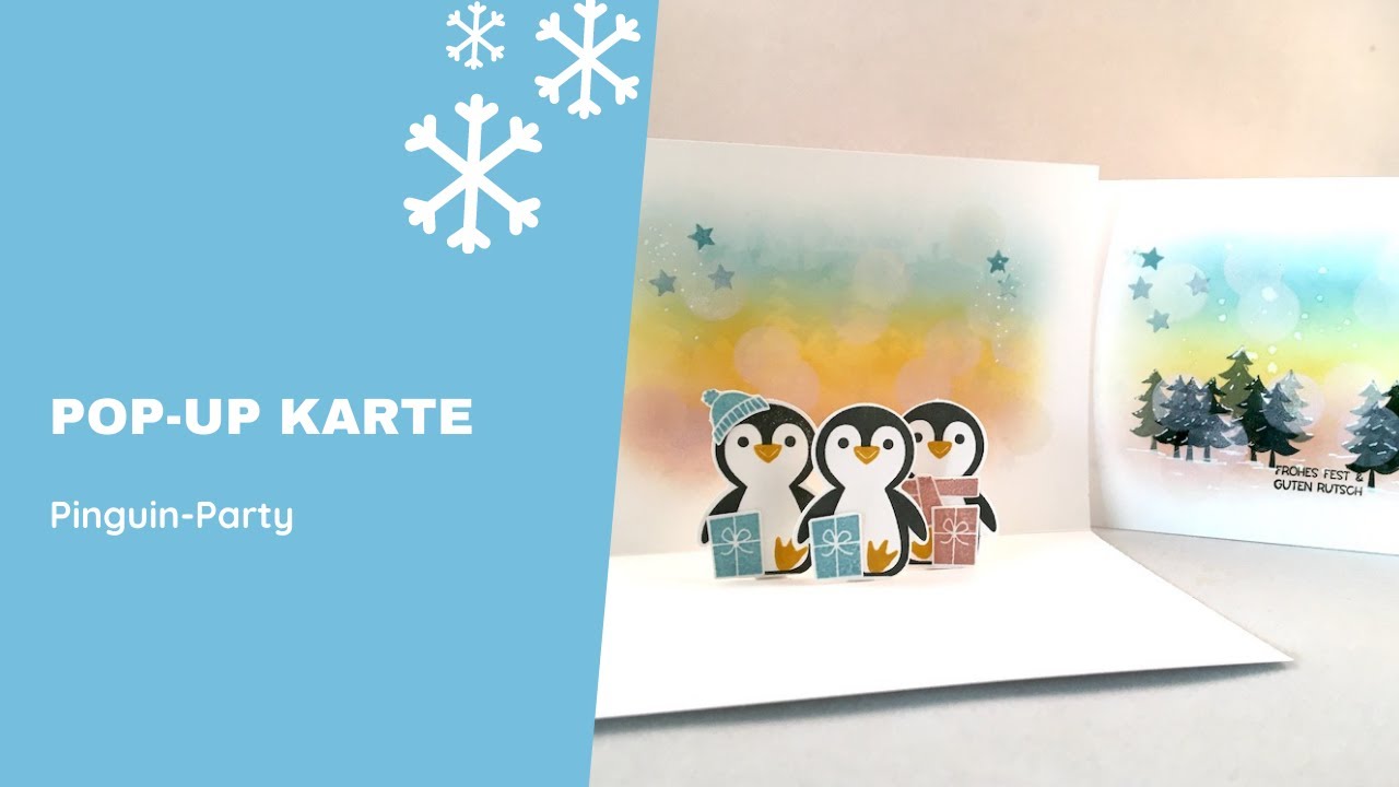 Pop Up-Karte Pinguin Party (Stampin'Up!)