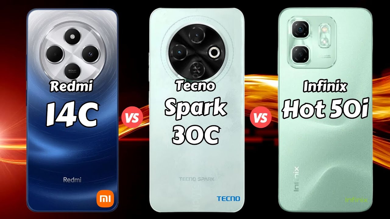 Redmi 14C vs Tecno Spark 30C vs Infinix Hot 50i