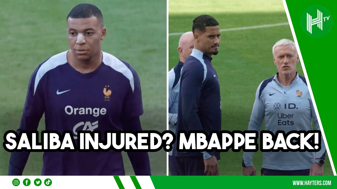 Saliba INJURED!? Defender trains ALONE as Mbappe returns after HORROR nose injury
