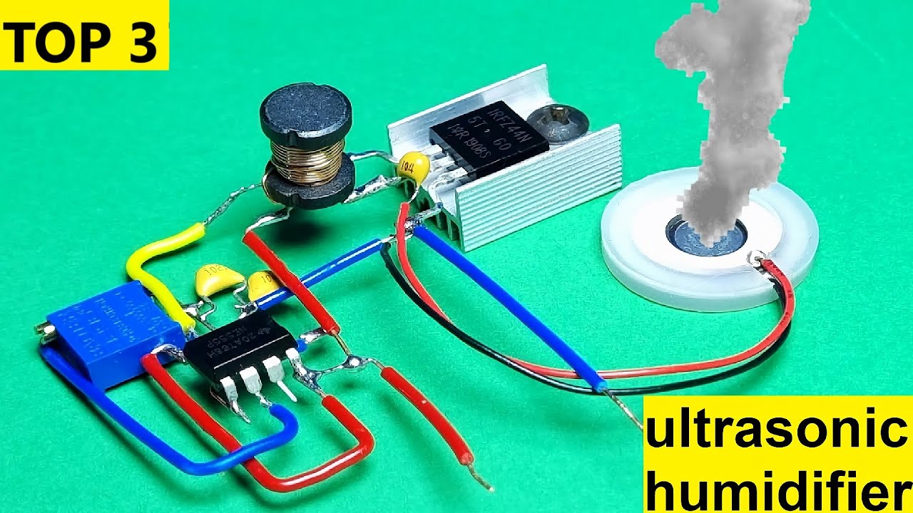 ТОП-3 ультразвуковых увлажнителя воздуха , #ultrasonic , #NE555 , #113Khz , #arduino