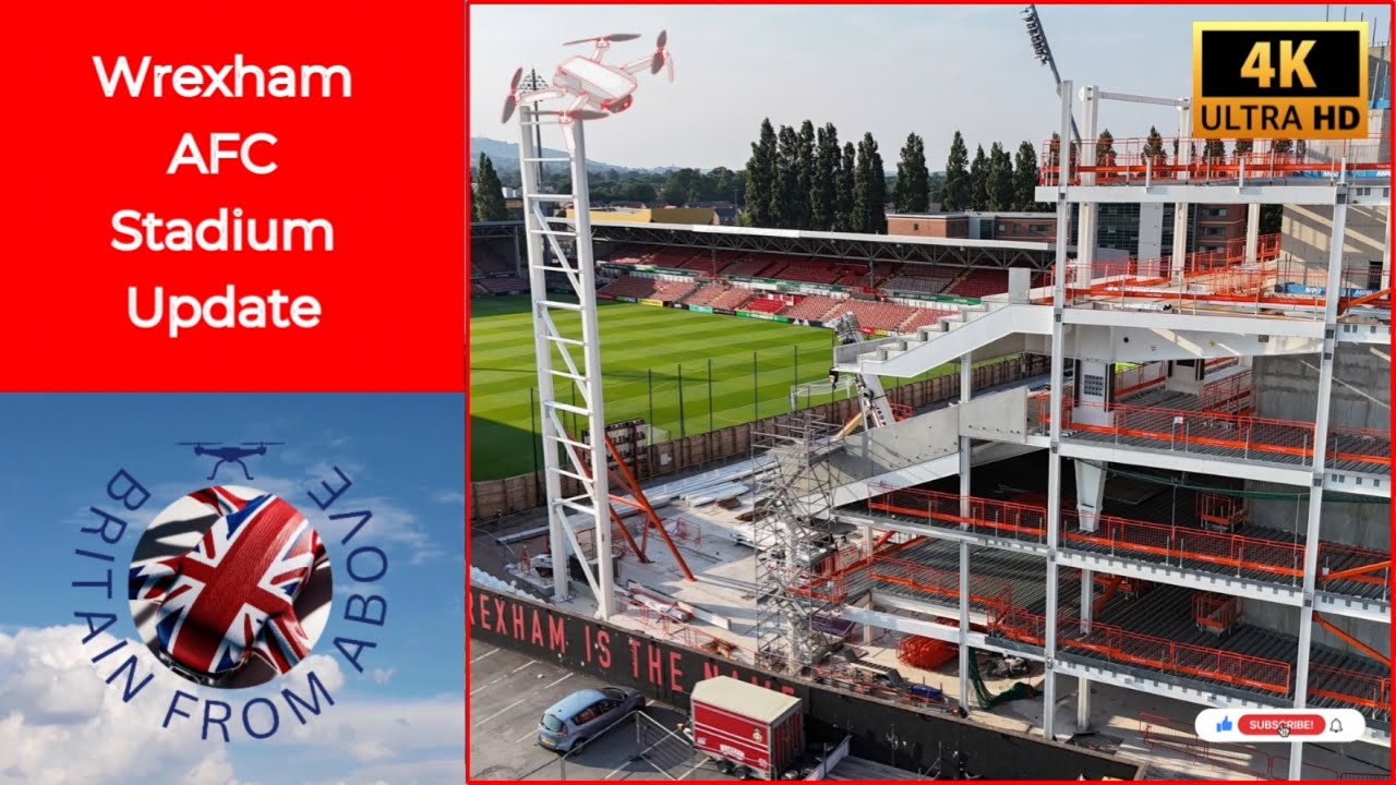 Wrexham AFC Stadium | Kop stand construction Latest |  @WxmAFCofficial #football #fyp 