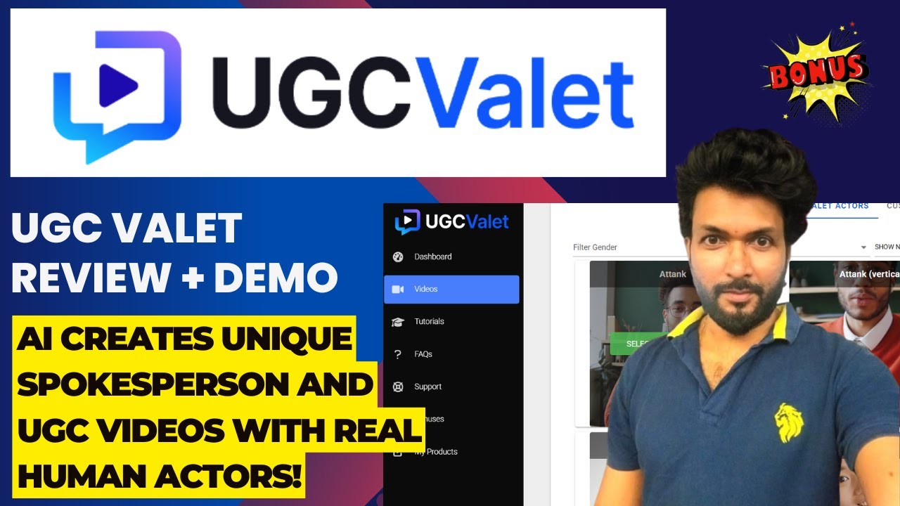 UGC Valet Review &ndash; AI Creates Unique Spokesperson and UGC Videos With Real Human Actors!