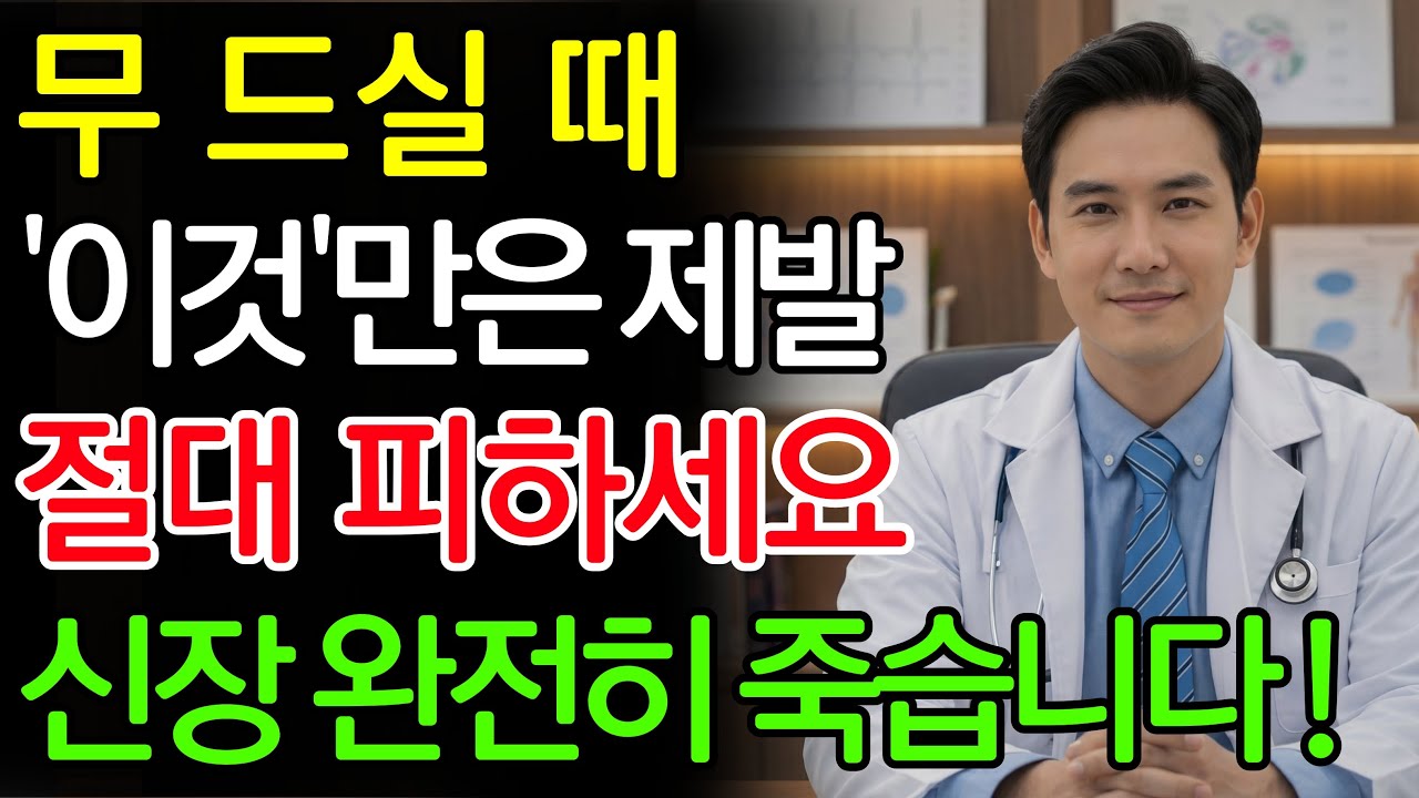 무, ‘이것’과 같이 먹으면 콩팥 녹이는 독이 됩니다! 절대 먹으면 안 되는 최악의 궁합 TOP 3 | 신장에좋은음식 | 신장건강 |노년의 건강