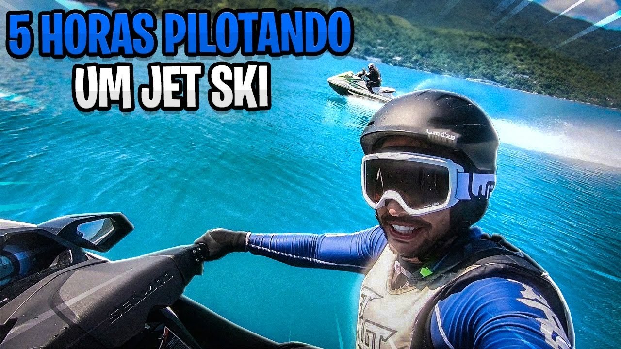 5 horas pilotando um jet ski! - Travessia Guaruj&aacute; Ilhabela de jet ski.