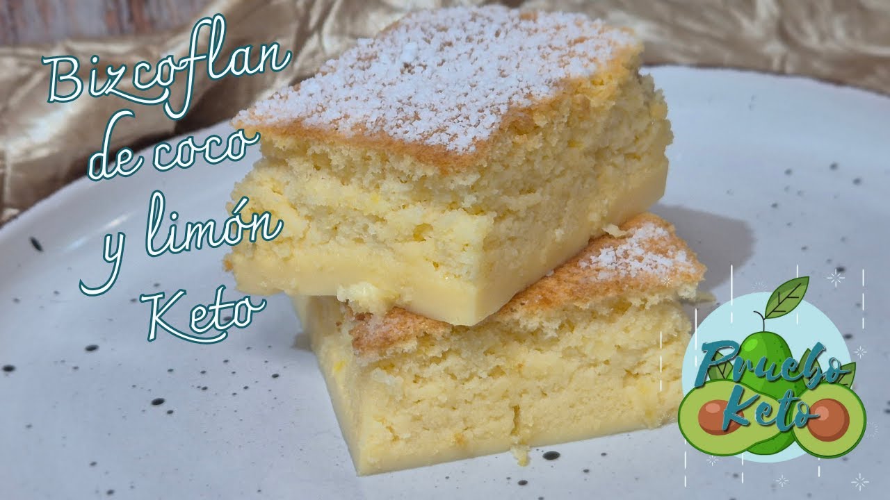 Bizcoflan de coco y limón #keto  | sin azúcar | sin harina | inspired by lowcarbrecipesideas