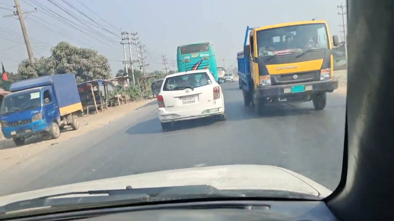 Dhaka Sylhet Highway | Road construction ongoing